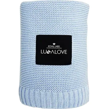 Dětská deka Lullalove Velká bambusová dečka 100x120 cm Baby blue
