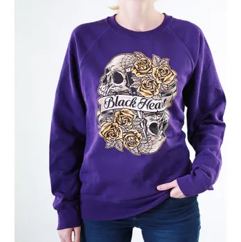 Dámská mikina BLACK HEART Dámská Mikina BLACK HEART ROMANTIC SW Barva: Fialová, Velikost: XL