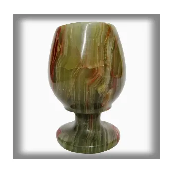 Onyxo Pohárek nízký Zelený onyx 5x7,5 cm