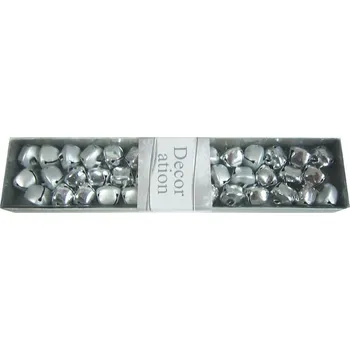 Vánoční dekorace Rolničky stříbrné v krabičce 19 x 4 cm