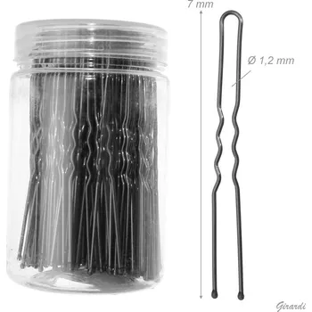 Ozdoba do vlasů Girardi,Vlásenky 7 cm F010013M7B, černá 7