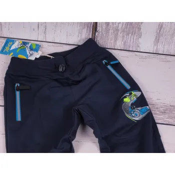 Tepláky Kugo s buldozery tmavomodré velikost oblečení - děti: 128