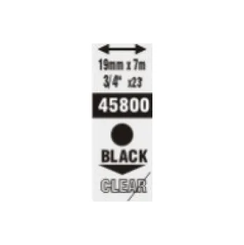 Pásek do tiskárny Pásky D1 standardní - 19 mm x 7 m / černý tisk / čirá páska