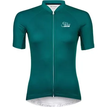cyklistický dres Force dres PURE LADY krátký rukáv (petrol)