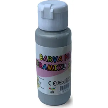 Speciální výtvarná barva Barva na sklo a keramiku 60ml- stříbrná