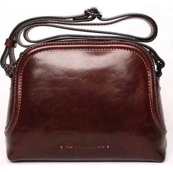 Kabelka Dámská luxusní crossbody kabelka Gianni Conti 257 tmavěhnědá | KabelkyproVas.cz