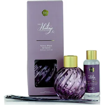 Vůně do bytu ASHLEIGH & BURWOOD Dárková sada skleněný difuzér MAUVE s náplní VELVET PLUM & CASSIS 150 ml