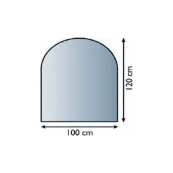 Lienbacher podkladové sklo pod kamna oblouk Síla materiálu: 6 mm, Podkladové sklo: 100 x 100 cm
