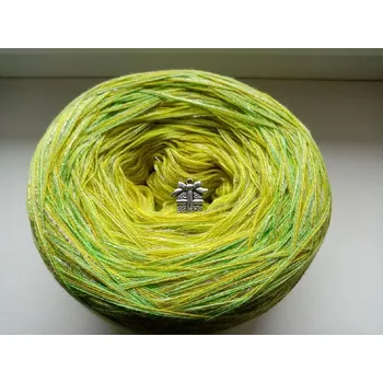 Příze Neonové ombré 3-nitka 1000m s lurexem (Duhové klubko s lurexem Neonové ombré)