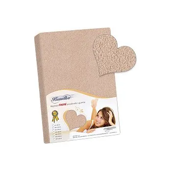 Prostěradlo froté 110x200 cm béžová