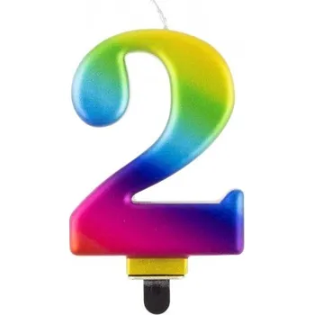 Dortová svíčka Svíčka na dort č. 2, duhová
