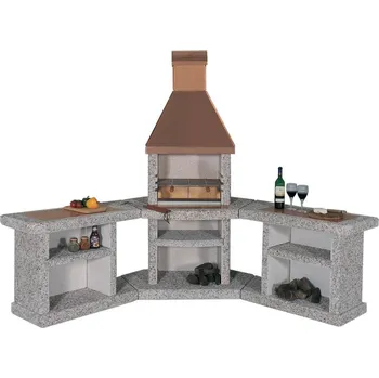 Norman Atlantik - rohová sestava Povrch: bílý vymývaný, Střecha: ocel. plech + barva