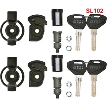 Zavazadlo na motocykl SL 102 bezpečnostní zámek se stejnými klíči včetně pouzdra a západky pro kufry GIVI - sada 2 ks