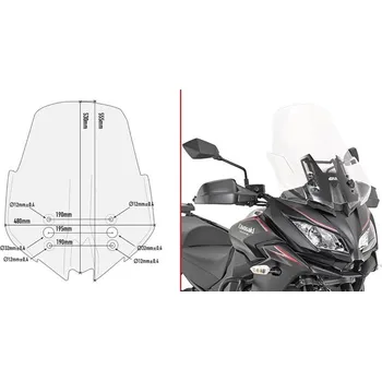 Motodíl GIVI D4120ST plexi Kawasaki KLZ 1000 Versys 2017 - 2018