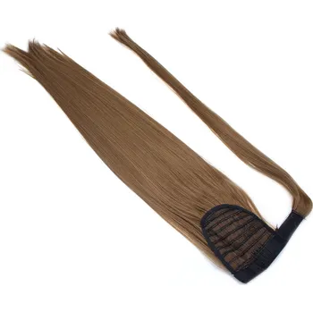 Příčesek Clip culík / cop ze 100% japonského kanekalonu 60cm rovný - středně hnědá