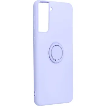 Pouzdro na mobilní telefon Silicone RING Case pouzdro 3v1 pro Samsung Galaxy S21 Plus violet