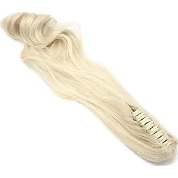 Paruka Clip in culík se skřipcem vlnitý 60cm - platina