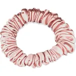 Hedvábná gumička na vlasy slim 100% hedvábí starorůžová