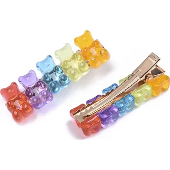 Sponky do vlasů Medvídci gumoví imitace bonbonků - 2ks