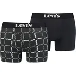 Levi´s®DUO PACK BOXERKY LOGO PLAID - BLACK/WHITE