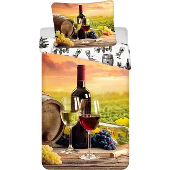 Povlečení Jerry Fabrics Víno 140 x 200, 70 x 90 cm zipový uzávěr