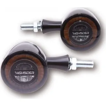 Osvětlení pro motocykl HIGHSIDER LED moto blinkr ROCKET BULLET černý