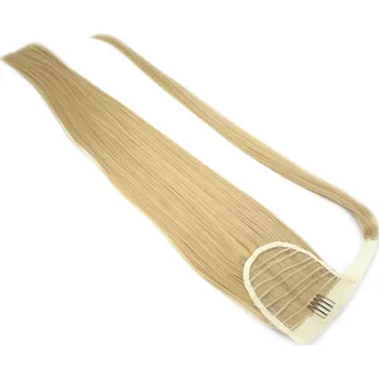 Příčesek Clip culík / cop ze 100% japonského kanekalonu 60cm rovný - přírodní blond