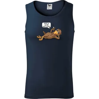 Kouřící pták (Hana-creative) - Tílko pánské Core - S ( Námořní modrá (velmi tmavá - téměř černá) )