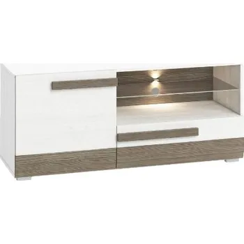 Televizní stolek BERNIS 10 televizní stolek, borovice bílá/borovice bílá/šedá