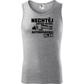 Autobus - hlas - Tílko pánské Core - XL ( Tmavě šedý melír )