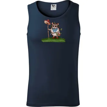 Ježek a houba - Tílko pánské Core - M ( Námořní modrá (velmi tmavá - téměř černá) )