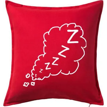 Polštář zzzz - Polštář 50x50 - 50x50 - Včetně výplně ( Červená )