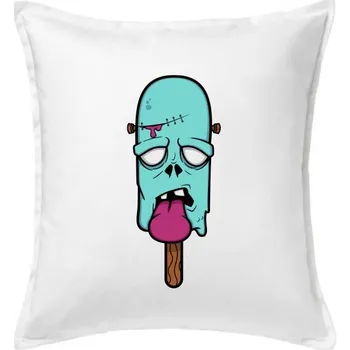 Polštář Zombie zmrzlina - Polštář 50x50 - 50x50 - Včetně výplně ( Bílá )