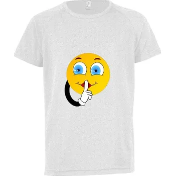 Dívčí tričko Dětské funkční tričko s potiskem smajlík ticho dětské