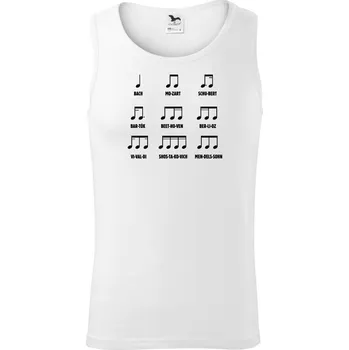 Noty skladatele - Tílko pánské Core - L ( Bílá )