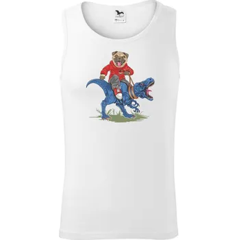 Mops a tyranosaurus - Tílko pánské Core - M ( Bílá )