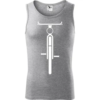 Kolo ze předu - obrys - Tílko pánské Core - XL ( Tmavě šedý melír )