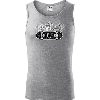 The skateboard life - Tílko pánské Core - 2XL ( Tmavě šedý melír )