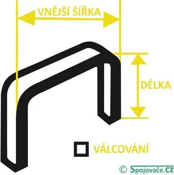 Průmyslová sponka Spojovače.cz Spony do sponkovačky S31, délka 20 mm, 5.000 ks