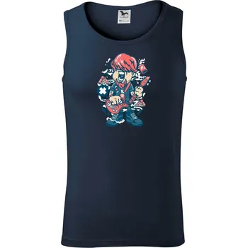 Rozbíječ kytar - Tílko pánské Core - L ( Námořní modrá (velmi tmavá - téměř černá) )