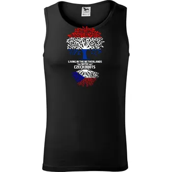 Pánské termoprádlo Living in the Netherlands with Czech Roots - Tílko pánské Core - XL ( Černá )