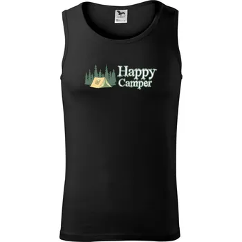 Pánské termoprádlo Happy camper - stan v lese - Tílko pánské Core - M ( Černá )