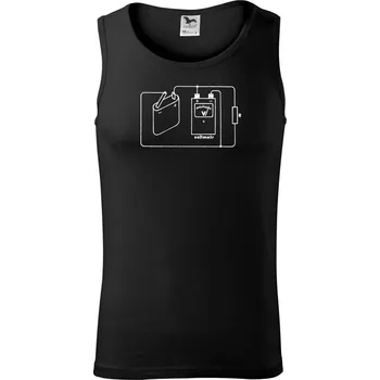 Elektrikář - základní elektrický obvod - Tílko pánské Core - XL ( Černá )