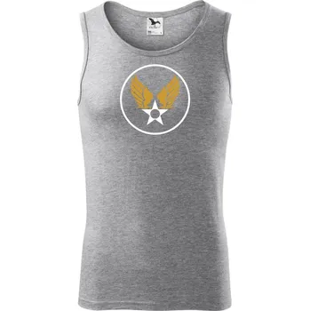 US Army Air Corps - zlatá - Tílko pánské Core - S ( Tmavě šedý melír )