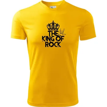 King of rock - Dětské triko sportovní (dresovina) - 158 cm/12 let ( Žlutá )
