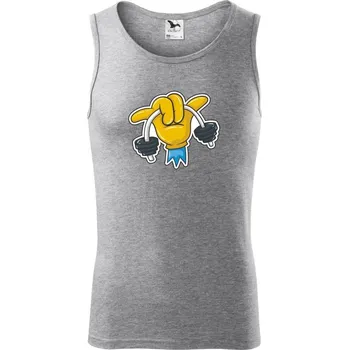 Comics ruka a činka - Tílko pánské Core - M ( Tmavě šedý melír )