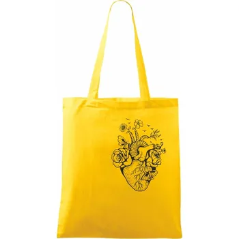 Srdce plné přírody - Taška bavlněná - 42 x 38 cm ( Žlutá )