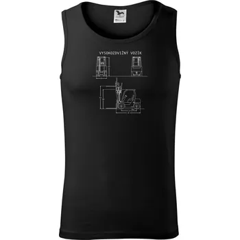 Pánské termoprádlo Vysokozdvižný vozík nákres - Tílko pánské Core - 2XL ( Černá )