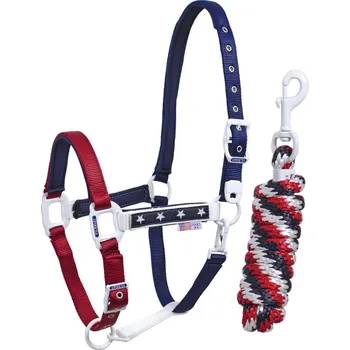 Pool's Ohlávka polstrovaná Star POOL'S, USA flag PONY