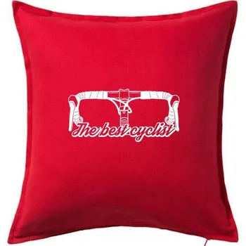 Polštář The best cyclist - Polštář 50x50 - 50x50 - Včetně výplně ( Červená )